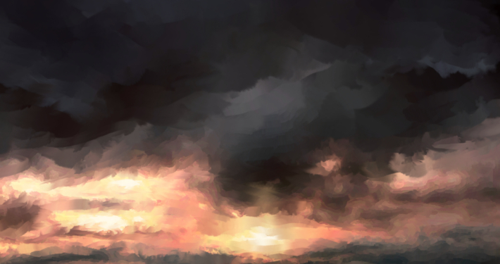 dramatic clouds